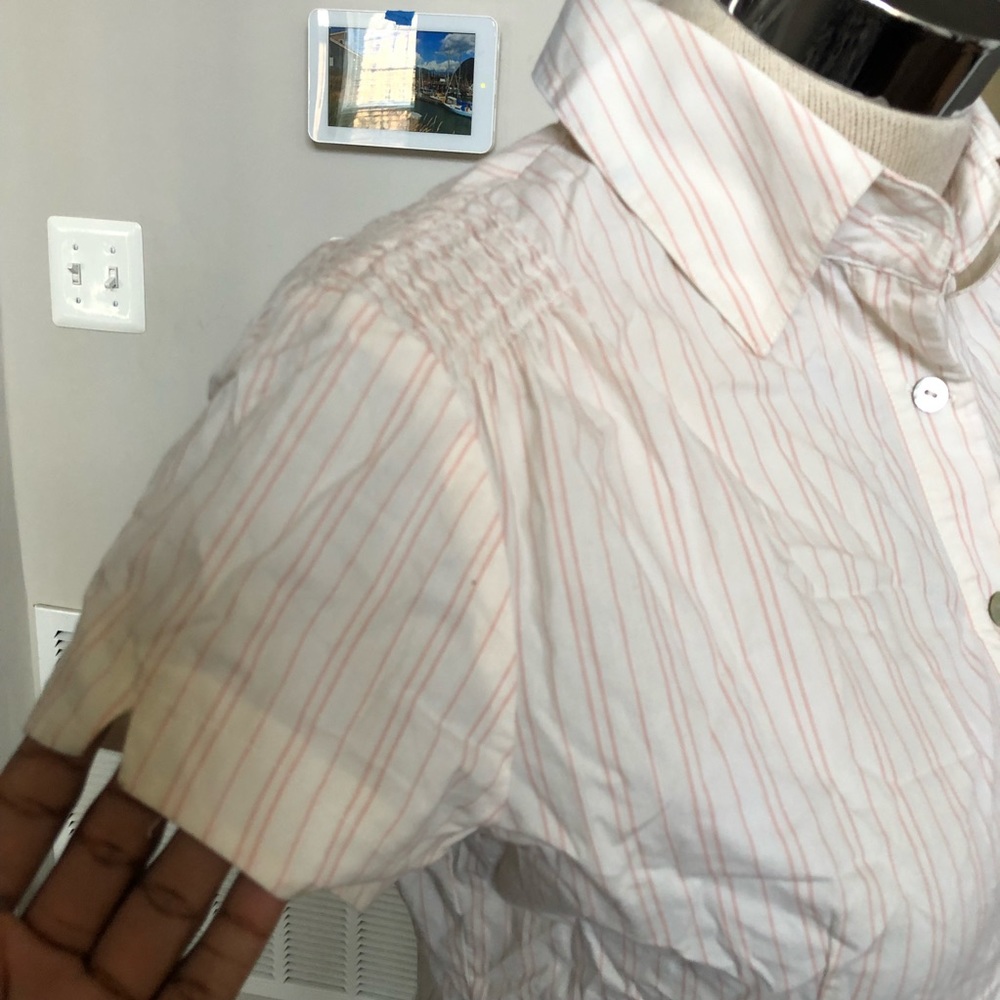 Bebe Pink Striped Top
